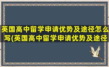 英国高中留学申请优势及途径怎么写(英国高中留学申请优势及途径是什么)