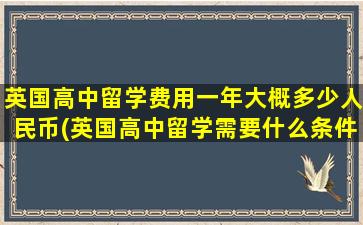 英国高中留学费用一年大概多少人民币(英国高中留学需要什么条件)