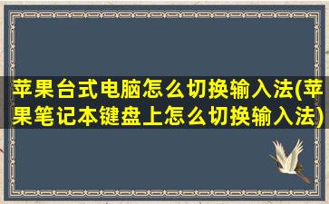 苹果台式电脑怎么切换输入法(苹果笔记本键盘上怎么切换输入法)