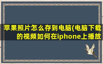 苹果照片怎么存到电脑(电脑下载的视频如何在iphone上播放)