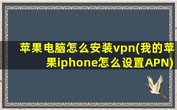 苹果电脑怎么安装vpn(我的苹果iphone怎么设置APN)