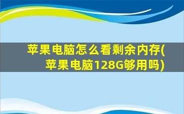 苹果电脑怎么看剩余内存(苹果电脑128G够用吗)