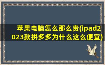 苹果电脑怎么那么贵(ipad2023款拼多多为什么这么便宜)