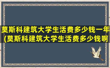 莫斯科建筑大学生活费多少钱一年(莫斯科建筑大学生活费多少钱啊)