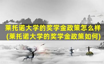 莱托诺大学的奖学金政策怎么样(莱托诺大学的奖学金政策如何)