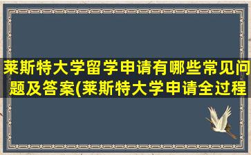 莱斯特大学留学申请有哪些常见问题及答案(莱斯特大学申请全过程知乎)