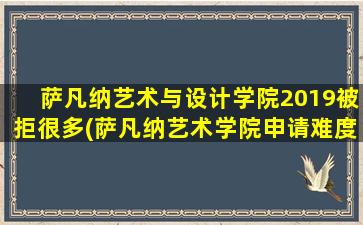 萨凡纳艺术与设计学院2019被拒很多(萨凡纳艺术学院申请难度)