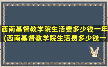 西南基督教学院生活费多少钱一年(西南基督教学院生活费多少钱一天)