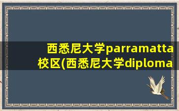 西悉尼大学parramatta校区(西悉尼大学diploma)