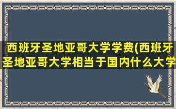 西班牙圣地亚哥大学学费(西班牙圣地亚哥大学相当于国内什么大学)