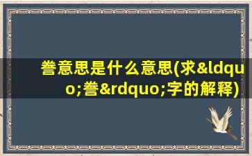 誊意思是什么意思(求“誊”字的解释)