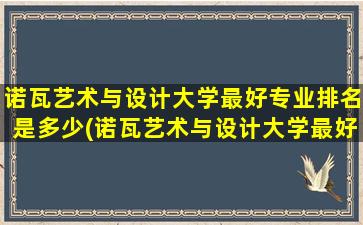 诺瓦艺术与设计大学最好专业排名是多少(诺瓦艺术与设计大学最好专业排名)