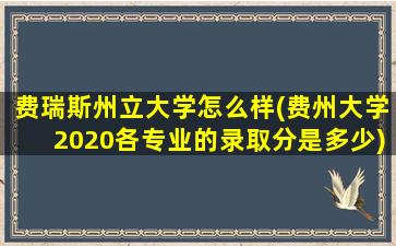 费瑞斯州立大学怎么样(费州大学2020各专业的录取分是多少)