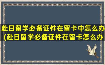 赴日留学必备证件在留卡中怎么办(赴日留学必备证件在留卡怎么办理)