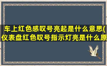 车上红色感叹号亮起是什么意思(仪表盘红色叹号指示灯亮是什么原因)