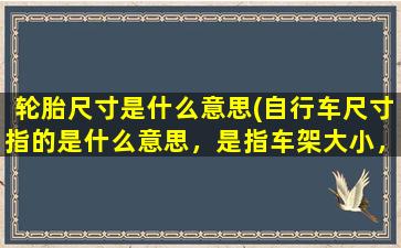 轮胎尺寸是什么意思(自行车尺寸指的是什么意思，是指车架大小，还是轮子尺寸)