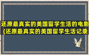 还原最真实的美国留学生活的电影(还原最真实的美国留学生活记录)