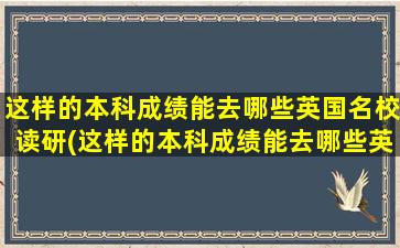 这样的本科成绩能去哪些英国名校读研(这样的本科成绩能去哪些英国名校上学)