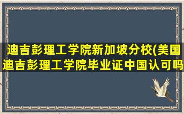 迪吉彭理工学院新加坡分校(美国迪吉彭理工学院毕业证中国认可吗)