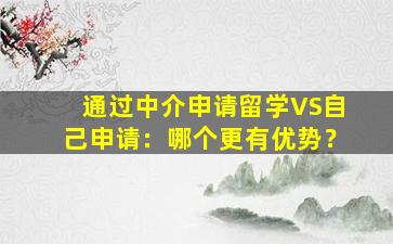 通过中介申请留学VS自己申请：哪个更有优势？