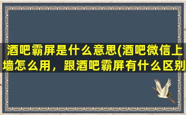 酒吧霸屏是什么意思(酒吧微信上墙怎么用，跟酒吧霸屏有什么区别)