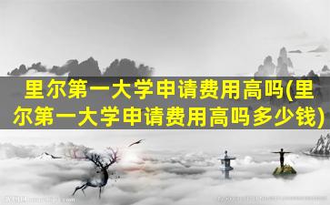 里尔第一大学申请费用高吗(里尔第一大学申请费用高吗多少钱)