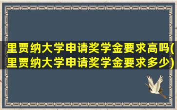 里贾纳大学申请奖学金要求高吗(里贾纳大学申请奖学金要求多少)