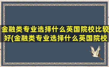 金融类专业选择什么英国院校比较好(金融类专业选择什么英国院校最好)