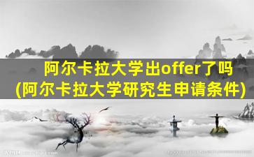 阿尔卡拉大学出offer了吗(阿尔卡拉大学研究生申请条件)