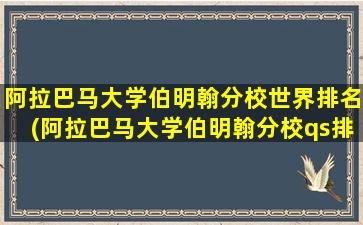 阿拉巴马大学伯明翰分校世界排名(阿拉巴马大学伯明翰分校qs排名)