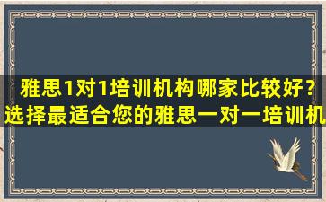 雅思1对1培训机构哪家比较好？选择最适合您的雅思一对一培训机构