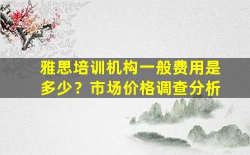 雅思培训机构一般费用是多少？市场价格调查分析