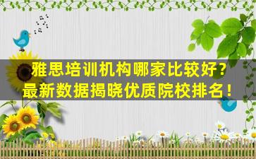 雅思培训机构哪家比较好？最新数据揭晓优质院校排名！