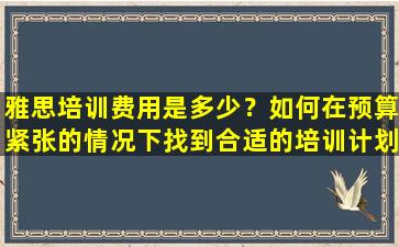 雅思培训费用是多少？如何在预算紧张的情况下找到合适的培训计划？