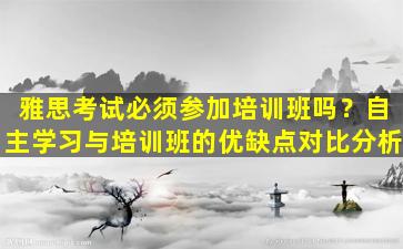 雅思考试必须参加培训班吗？自主学习与培训班的优缺点对比分析