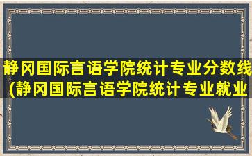 静冈国际言语学院统计专业分数线(静冈国际言语学院统计专业就业前景)