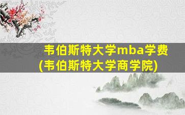 韦伯斯特大学mba学费(韦伯斯特大学商学院)