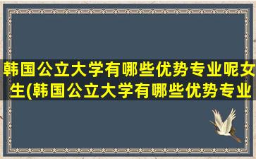 韩国公立大学有哪些优势专业呢女生(韩国公立大学有哪些优势专业呢)