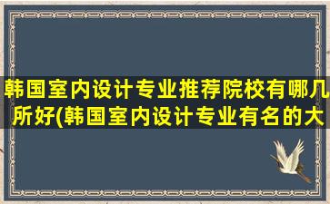 韩国室内设计专业推荐院校有哪几所好(韩国室内设计专业有名的大学)