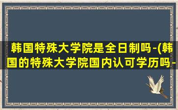 韩国特殊大学院是全日制吗-(韩国的特殊大学院国内认可学历吗-)