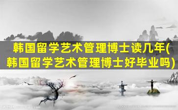 韩国留学艺术管理博士读几年(韩国留学艺术管理博士好毕业吗)