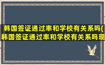 韩国签证通过率和学校有关系吗(韩国签证通过率和学校有关系吗现在)