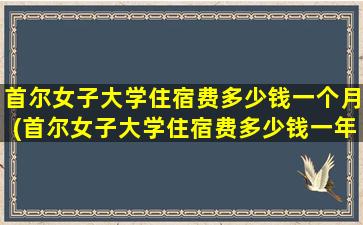 首尔女子大学住宿费多少钱一个月(首尔女子大学住宿费多少钱一年)