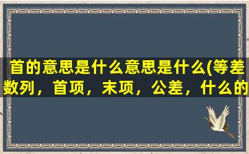 首的意思是什么意思是什么(等差数列，首项，末项，公差，什么的都什么意思，还有公式是什么，请用个简单的方式讲一下，谢谢)