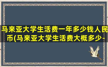 马来亚大学生活费一年多少钱人民币(马来亚大学生活费大概多少-)