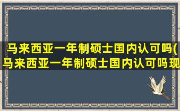 马来西亚一年制硕士国内认可吗(马来西亚一年制硕士国内认可吗现在)