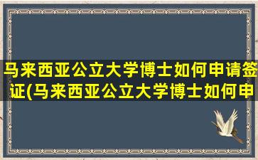 马来西亚公立大学博士如何申请签证(马来西亚公立大学博士如何申请留学)