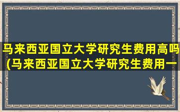 马来西亚国立大学研究生费用高吗(马来西亚国立大学研究生费用一年多少)