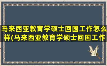 马来西亚教育学硕士回国工作怎么样(马来西亚教育学硕士回国工作安排)