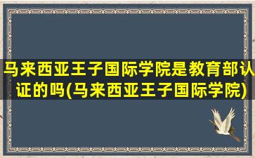 马来西亚王子国际学院是教育部认证的吗(马来西亚王子国际学院)